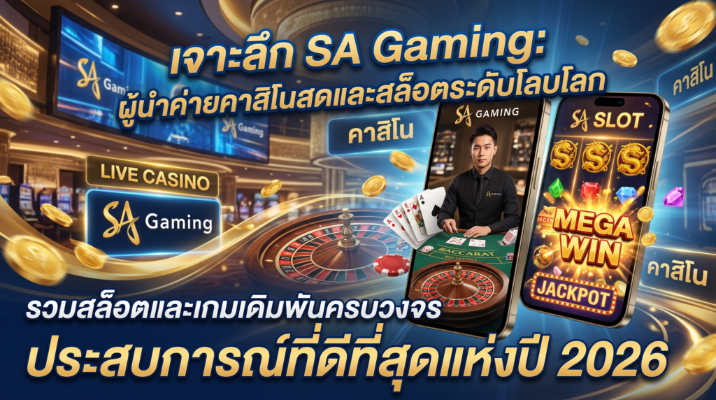 เจาะลึก ทางเข้า SA Gaming ผู้นำค่ายคาสิโนสดและสล็อตระดับโลก ประสบการณ์เดิมพันที่ดีที่สุดแห่งปี 2026