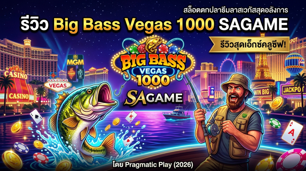 รีวิว Big Bass Vegas 1000 SAGAME สล็อตตกปลาธีมลาสเวกัสสุดอลังการจาก Pragmatic Play ปี 2026