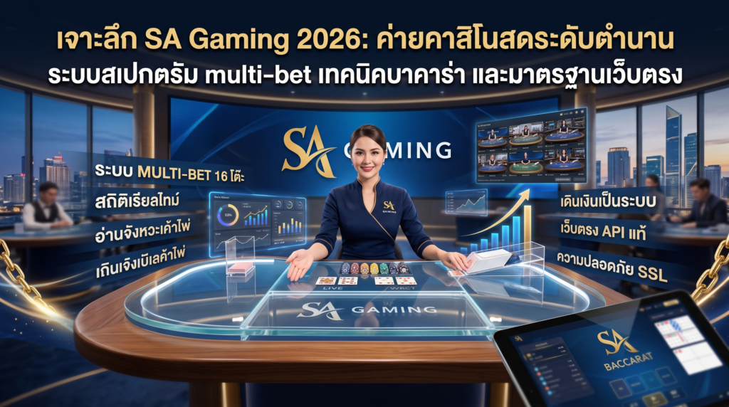 ประวัติศาสตร์และการวางโครงสร้างพื้นฐานของ คาสิโน SA Gaming ในตลาดคาสิโนสดระดับสากล
