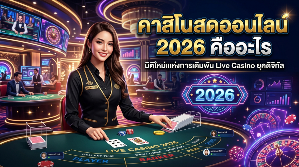 คาสิโนสดออนไลน์ 2026 คืออะไร มิติใหม่แห่งการเดิมพัน Live Casino ยุคดิจิทัล